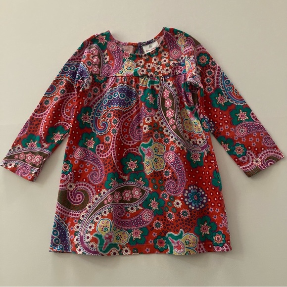 Hanna Andersson 110 Girls 5 Floral Paisley Dress - Picture 1 of 10